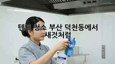텐트 청소, 부산 덕천동에서 새것처럼!